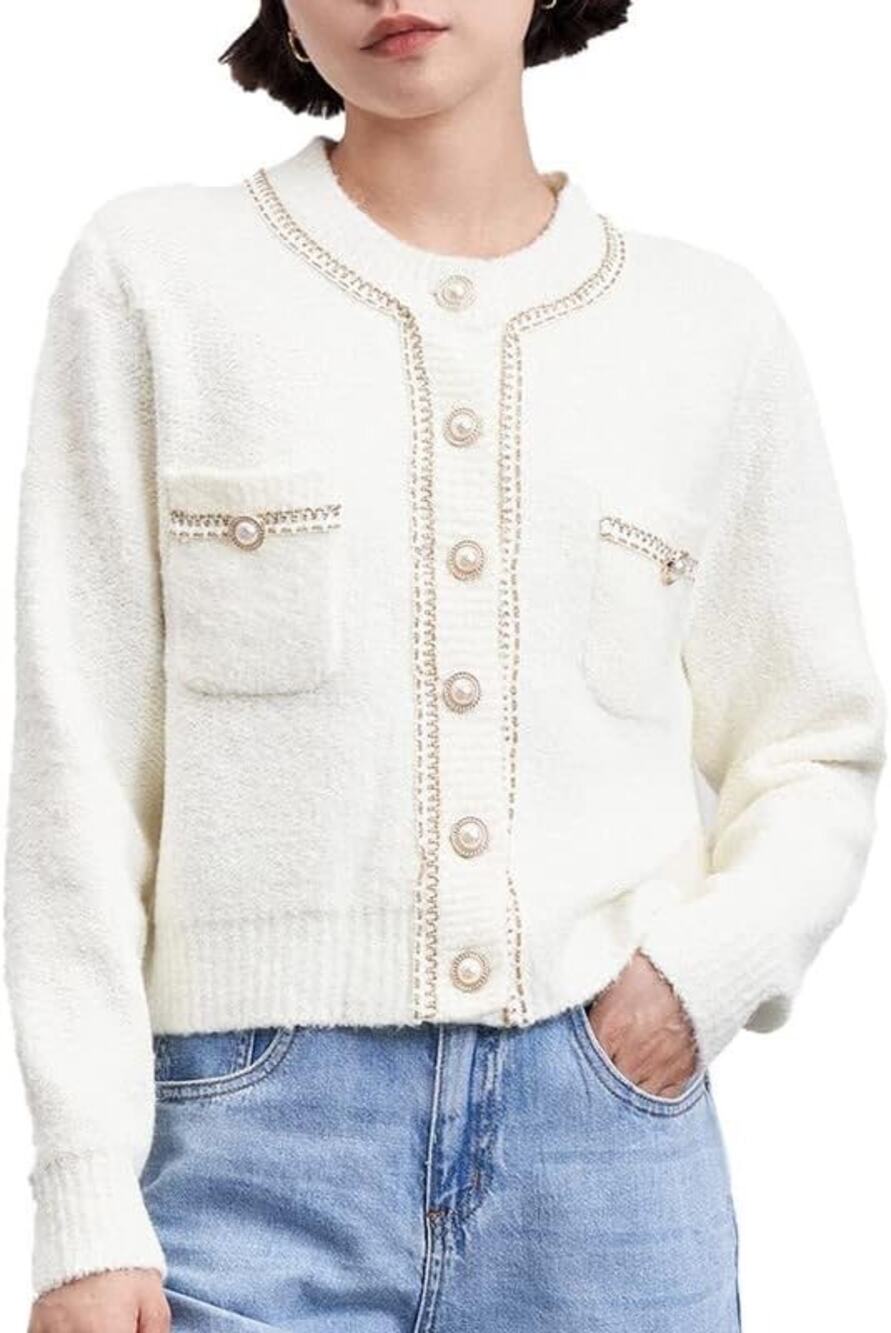 Urban Revivo White Knit Sweater Size 4